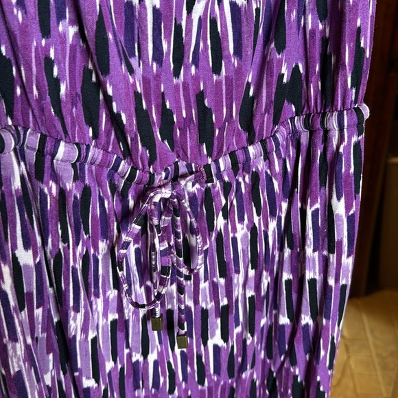 Lane Bryant Purple and White Spaghetti Strap Sundress Size 2X 18/20 - Picture 5 of 8